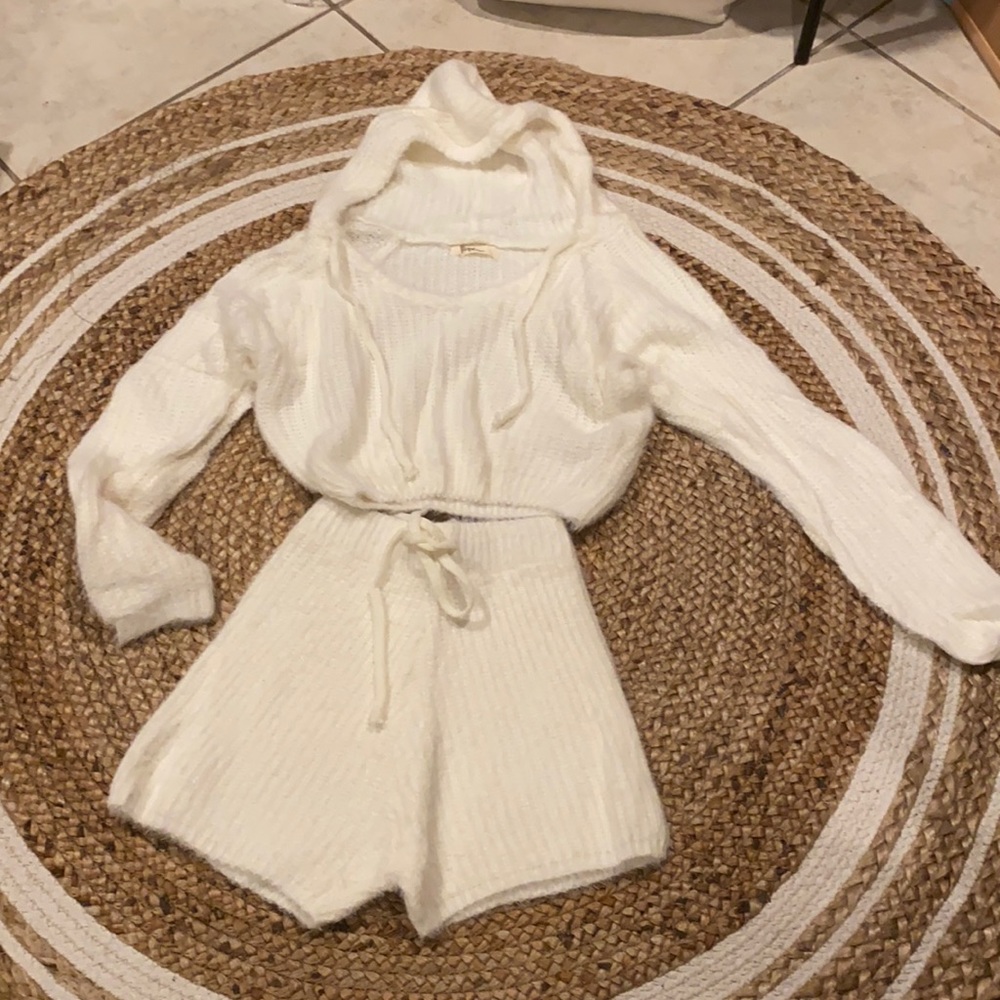 Crop top short set